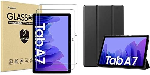 [2 חבילה] Procase Galaxy Tab A7 10.4 2020 מגן מסך T500 T505 T507 צרור עם Galaxy Tab A7 10.4 Trifold Stand Hard Shell Folio Case 2020 T500